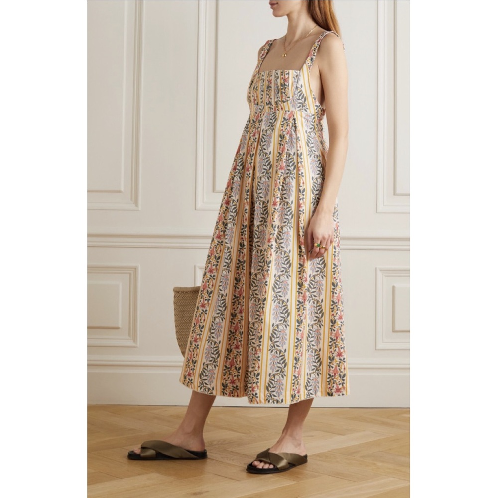 [agua by agua bendita] hortensia pintuck midi dress